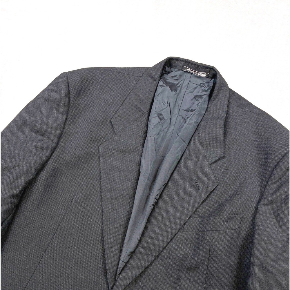 Giorgio Armani Collezioni Sport Coat Black Textured Two Button Italy 46L